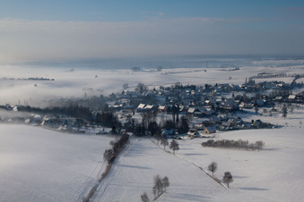 Vue oblique de Eberbach-Seltz dans le département Bas Rhin, France