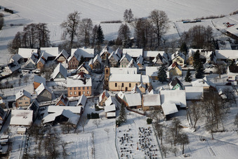 Vue aérienne de Siegen dans le département Bas Rhin, France