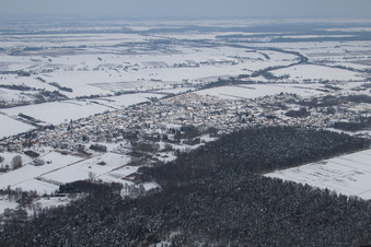 Vue oblique de Quartier Schaidt in Wörth am Rhein dans le département Rhénanie-Palatinat, Allemagne