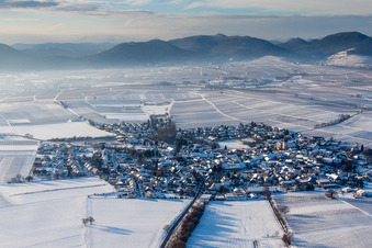 Vue aérienne de Vue sur le village à le quartier Mörzheim in Landau in der Pfalz dans le département Rhénanie-Palatinat, Allemagne
