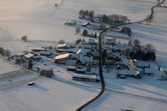Quartier Deutschhof in Kapellen-Drusweiler dans le département Rhénanie-Palatinat, Allemagne vue du ciel