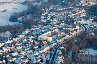 Lauterbourg dans le département Bas Rhin, France vue d'en haut