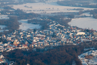 Vue d'oiseau de Lauterbourg dans le département Bas Rhin, France