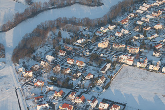 Enregistrement par drone de Lauterbourg dans le département Bas Rhin, France