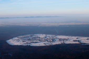 Quartier Büchelberg in Wörth am Rhein dans le département Rhénanie-Palatinat, Allemagne depuis l'avion