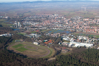 Vue oblique de Herxheim bei Landau dans le département Rhénanie-Palatinat, Allemagne