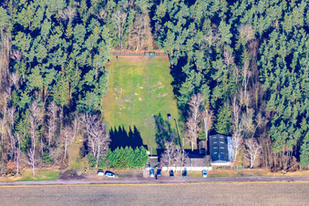 Vue aérienne de Parc canin de l'Association des bergers allemands à Bellheim dans le département Rhénanie-Palatinat, Allemagne