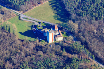 Vue aérienne de Moulin à bois Hofgut à Westheim dans le département Rhénanie-Palatinat, Allemagne