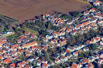Vue aérienne de Altspeyerer Straße à Lingenfeld dans le département Rhénanie-Palatinat, Allemagne