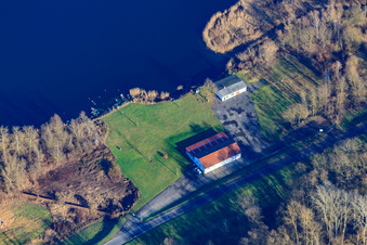 Photographie aérienne de Club de pêche Lingenfeld à Lingenfeld dans le département Rhénanie-Palatinat, Allemagne