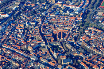 Vue aérienne de Johannesstr à Speyer dans le département Rhénanie-Palatinat, Allemagne