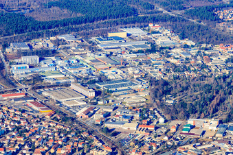 Vue aérienne de Zone commerciale de Brunckstr à Speyer dans le département Rhénanie-Palatinat, Allemagne