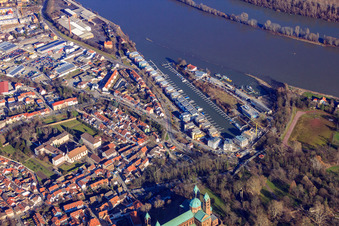 Vue oblique de Marina Speyer à Speyer dans le département Rhénanie-Palatinat, Allemagne