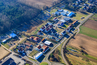 Photographie aérienne de Zone industrielle An den Gewerbewiesen à Hanhofen dans le département Rhénanie-Palatinat, Allemagne