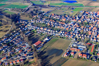 Vue aérienne de Kreuzhof à Hanhofen dans le département Rhénanie-Palatinat, Allemagne