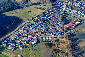Vue aérienne de Silzweg à Hanhofen dans le département Rhénanie-Palatinat, Allemagne