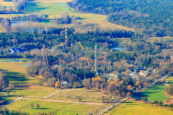 Parc de vacances à Haßloch dans le département Rhénanie-Palatinat, Allemagne d'en haut