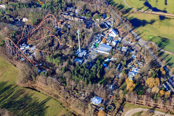 Enregistrement par drone de Parc de vacances à Haßloch dans le département Rhénanie-Palatinat, Allemagne