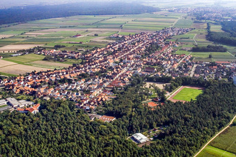 Vue aérienne de Lieu du sud-ouest à Hatzenbühl dans le département Rhénanie-Palatinat, Allemagne