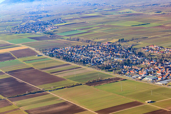 Photographie aérienne de Vue de la ville depuis le sud-est à le quartier Niederhochstadt in Hochstadt dans le département Rhénanie-Palatinat, Allemagne