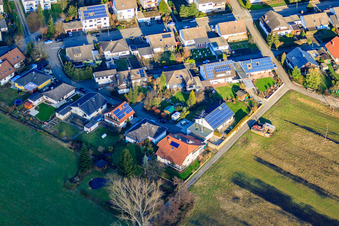 Rue Albert-Detzel à Herxheim bei Landau dans le département Rhénanie-Palatinat, Allemagne depuis l'avion