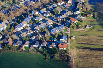 Vue d'oiseau de Rue Albert-Detzel à Herxheim bei Landau dans le département Rhénanie-Palatinat, Allemagne