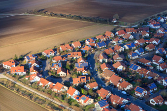 Vue aérienne de Rue Rosenberger à Herxheim bei Landau dans le département Rhénanie-Palatinat, Allemagne