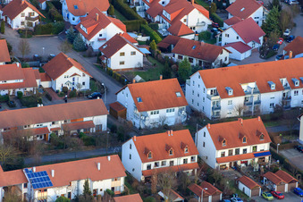 Vue aérienne de Anneau de Sébastien à Herxheim bei Landau dans le département Rhénanie-Palatinat, Allemagne
