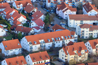 Vue aérienne de Anneau de Sébastien à Herxheim bei Landau dans le département Rhénanie-Palatinat, Allemagne