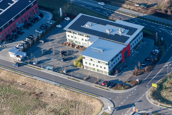 Vue aérienne de Centre de santé et centre médical MedZEN à le quartier Queichheim in Landau in der Pfalz dans le département Rhénanie-Palatinat, Allemagne
