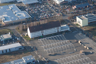 Vue aérienne de Équitable à le quartier Queichheim in Landau in der Pfalz dans le département Rhénanie-Palatinat, Allemagne