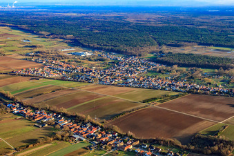 Photographie aérienne de Vue du village depuis le nord-ouest à Vollmersweiler dans le département Rhénanie-Palatinat, Allemagne
