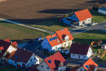 Vue aérienne de Premier sentier du couteau à le quartier Schaidt in Wörth am Rhein dans le département Rhénanie-Palatinat, Allemagne