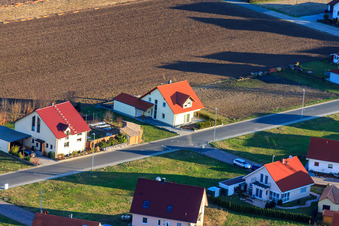 Vue aérienne de Premier sentier du couteau à le quartier Schaidt in Wörth am Rhein dans le département Rhénanie-Palatinat, Allemagne