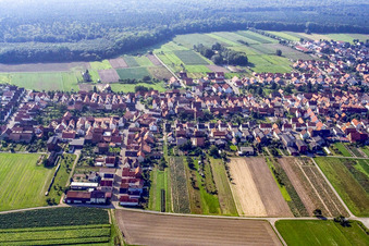 Vue aérienne de Du nord à Hatzenbühl dans le département Rhénanie-Palatinat, Allemagne