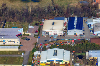 Vue aérienne de Zeich Metallbau GmbH à le quartier Minderslachen in Kandel dans le département Rhénanie-Palatinat, Allemagne