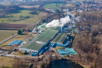 Enregistrement par drone de Isolation Sitek à le quartier Altenstadt in Wissembourg dans le département Bas Rhin, France