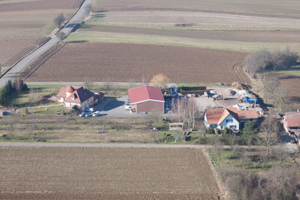 Vue aérienne de Bremmelbach dans le département Bas Rhin, France