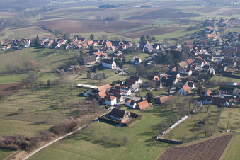 Image drone de Memmelshoffen dans le département Bas Rhin, France