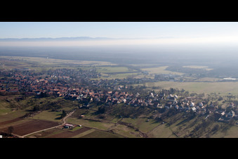 Surbourg dans le département Bas Rhin, France depuis l'avion