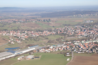Photographie aérienne de Soultz-sous-Forêts dans le département Bas Rhin, France