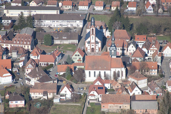 Soultz-sous-Forêts dans le département Bas Rhin, France depuis l'avion