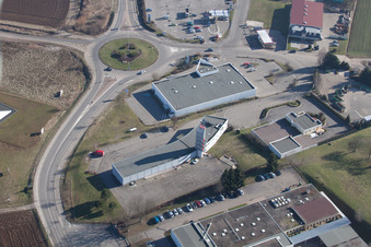 Soultz-sous-Forêts dans le département Bas Rhin, France du point de vue du drone