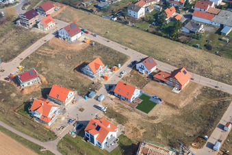Nouvelle zone de développement Lower Rappenfeld à le quartier Mörlheim in Landau in der Pfalz dans le département Rhénanie-Palatinat, Allemagne vue d'en haut