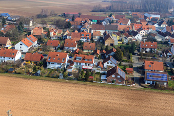 Vue aérienne de À l'appartement de vacances Ehrstein de Thoräckern à le quartier Mörlheim in Landau in der Pfalz dans le département Rhénanie-Palatinat, Allemagne