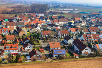 Photographie aérienne de Aux Thoräckern à le quartier Mörlheim in Landau in der Pfalz dans le département Rhénanie-Palatinat, Allemagne