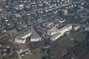 Vue aérienne de Hôpital Landau-Südliche Weinstr à Landau in der Pfalz dans le département Rhénanie-Palatinat, Allemagne