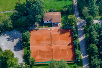 Vue aérienne de Terrain de tennis Steinweiler à Steinweiler dans le département Rhénanie-Palatinat, Allemagne