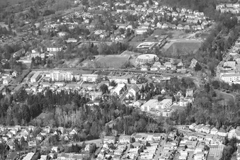 Vue aérienne de Salle de sport ronde du Turnverein 1861 de l'ASV Landau 1946 eV à Landau in der Pfalz dans le département Rhénanie-Palatinat, Allemagne