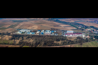 Vue aérienne de Parc d'affaires Panorama W à Herxheim bei Landau dans le département Rhénanie-Palatinat, Allemagne